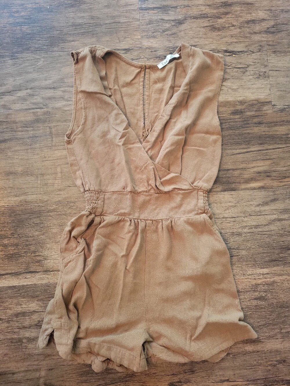 Womens Small Dex Brown Sleeveless One-Piece Romper - EUC
